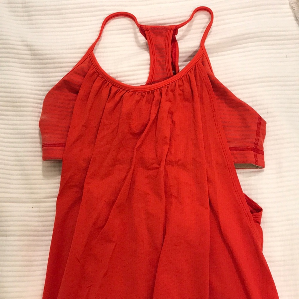 Lululemon Red Orange Top